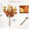 Artificial Fall Birch Leaves Stems - 2 Bundles Faux Autumn