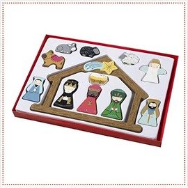 Boxed Wooden Nativity Set by heaven sends