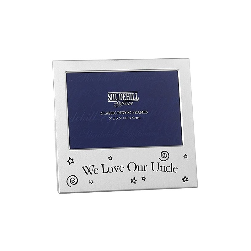 5" x 3" We Love Our Uncle Satin Silver Photo