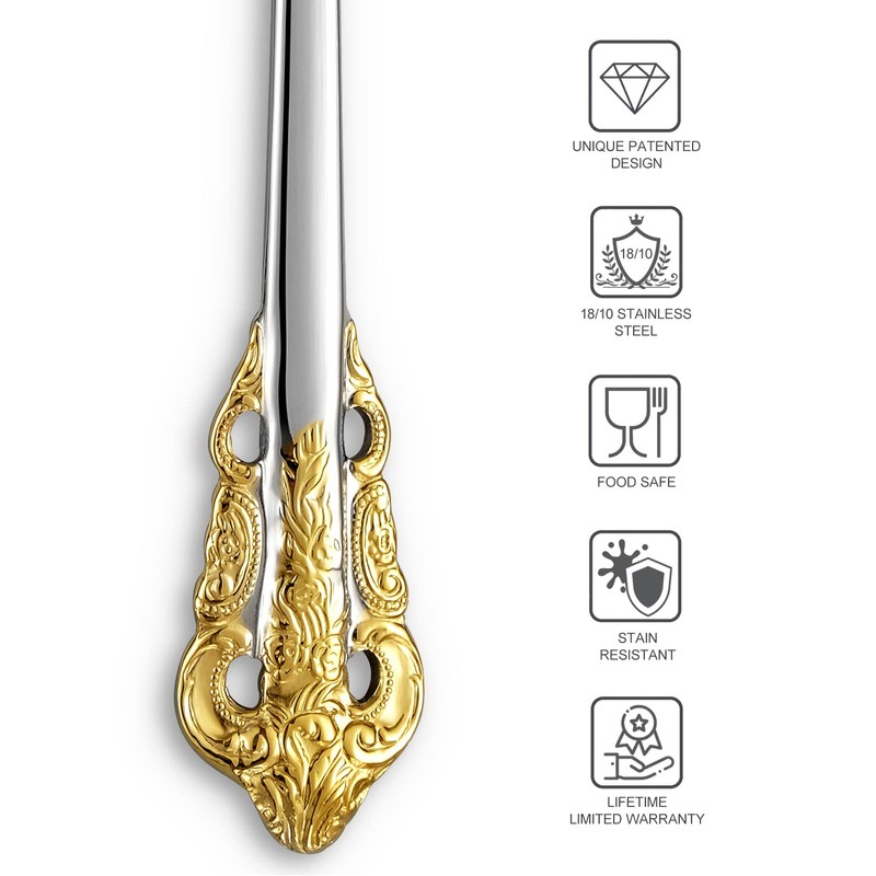 KEAWELL Luxury Dinner Spoon, Set of 4, 18/10 Stainless Steel