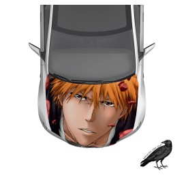 Anime Hood Wrap Ichigo Bleach Weatherproof Vinyl Car Decal 50" X 65"