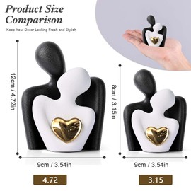 XMGZQ Mini Couple Statue Tv Stand Decor Items for Living Room,Bedroom Decor for Couples Sculpture Knick Knacks for Shelves,Couple Gifts for Her,Show Pieces for Home Decor