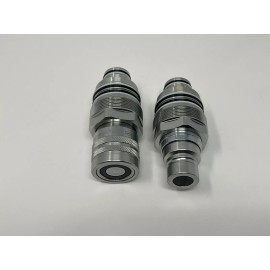 Unbranded New Male & Female Flat Face Coupler Kit for Bobcat 6680018 6679837 Set of two