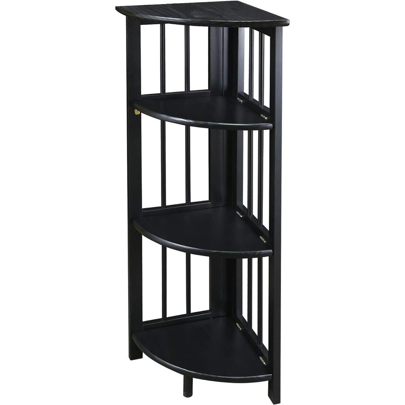 Casual Home Casual Home 4 tier Corner Folding Bookcase, Black