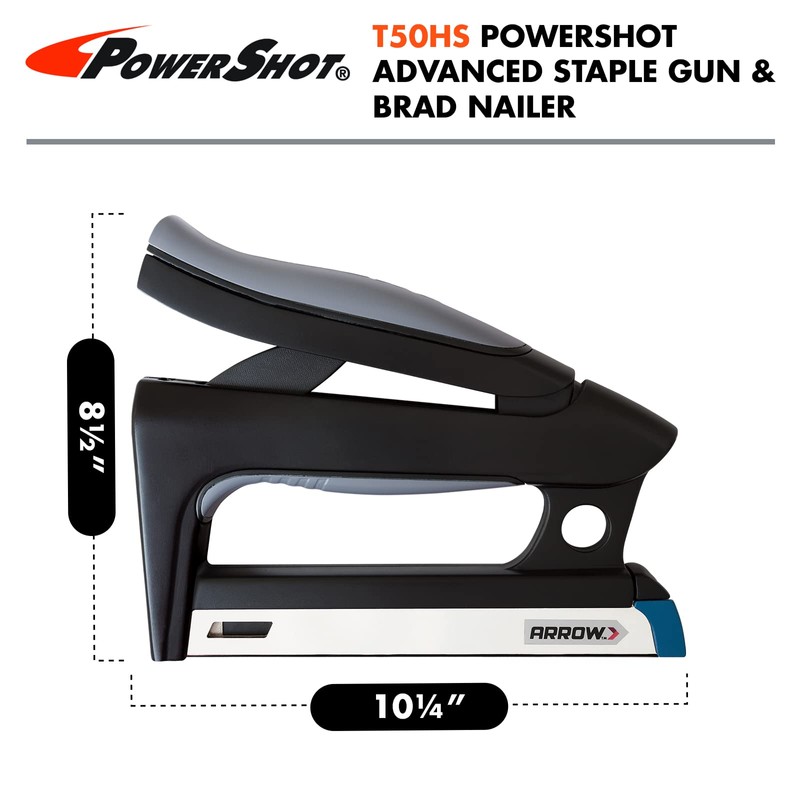 Arrow T50HS PowerShot Advanced Professional Heavy Duty 2-In-1 Staple and