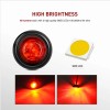 Nilight 10PCS 3/4 Inch Round LED Front Rear Side Marker