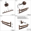 AMBIRD 28.9 Inch Length Shelf with Hooks Entryway Coat Rack