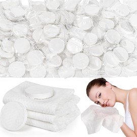 Jucoan 100 Pack Large Compressed Towels Tablets for Travel, Individually Packed Portable Coin Tissue Disposable Face Washcloth for Camping Hiking Sports Hotel Beauty Salon, 12 x 16 Inch
