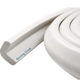 Roving Cove HeftyFit Protector de Bordes para Seguridad de Bebés (solo borde grande de 6 pies), protectores de bordes de muebles suaves de servicio pesado, cojín de borde de escritorio, fundas de
