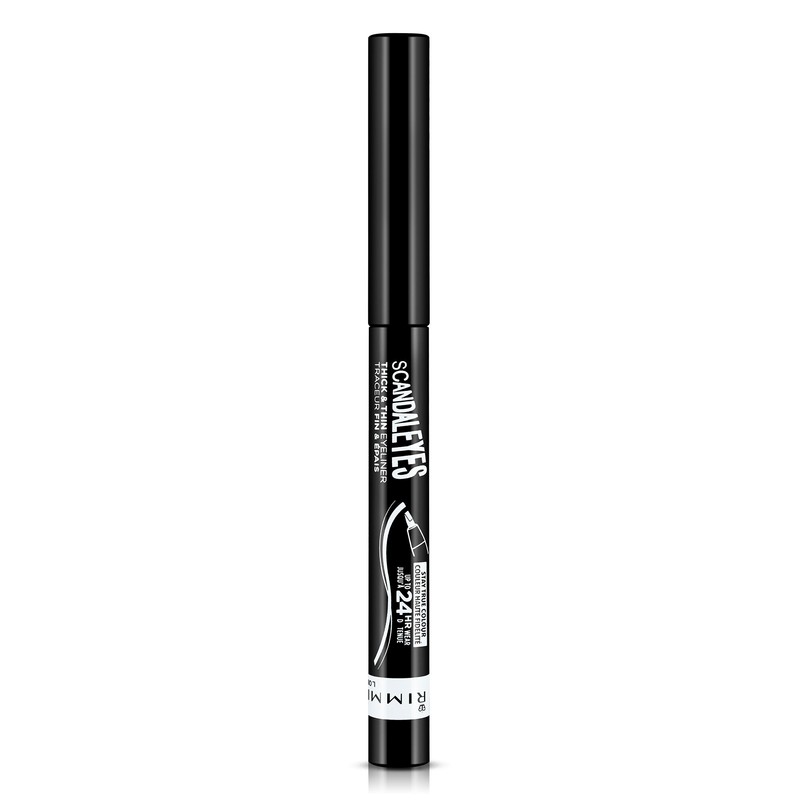 Rimmel London Scandaleyes Thick & Thin Eyeliner, Black, 1.1 ml