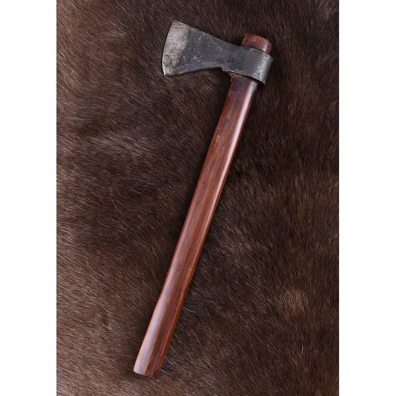Battle-Merchant Small Utility Axe, Forged with Wooden Shaft - Real