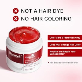 Karseell Mascarilla Acondicionadora con Color, Rojo, 16.9 floz
