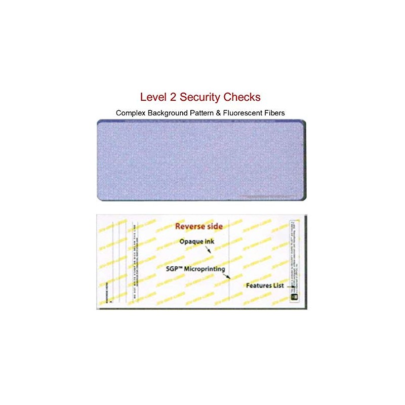 Zapco High-Security Check Paper, Blue w Complex Background Pattern, 8-1/2"