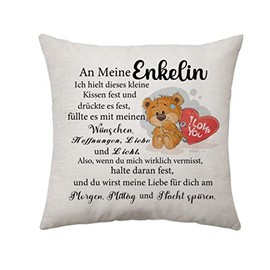 Aconesong Geschenke für Enkelin von Oma Opa to Enkeltochter Kissenbezug Enkelin Geburtstagsgeschenk für Damen Enkelkinder Geschenke zum Abschluss, Weihnachten, Hochzeitsgeschenke (Enkelin)