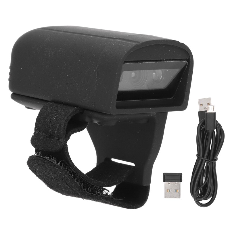 1D 2D Ring Barcode Scanner 2.4G Wireless Bluetooth CCD Red
