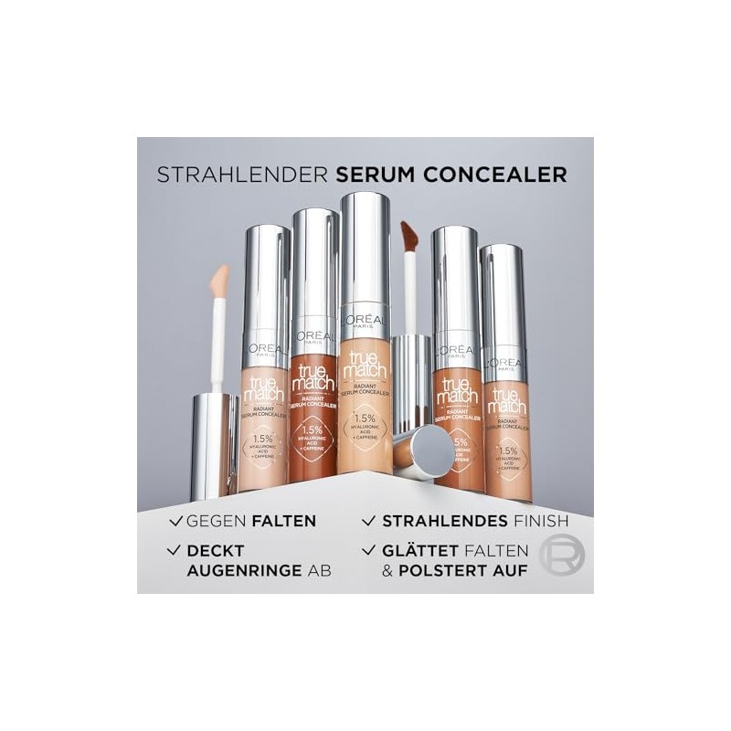 L'Oréal Paris Concealer for a Natural Radiant, Moisturising and Plumping,