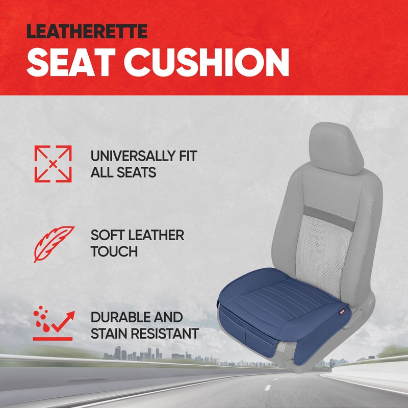 Motor Trend Seat Covers for Cars Trucks SUV, Faux Leather
