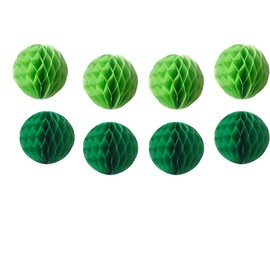 ZGjoy 8pcs 10 inch Paper Honeycomb Balls Decorative Tissue Honeycomb Balls Paper Pom Poms Flower Balls Art Hanging Balls for Birthday Wedding Nursery Baby Shower Home Decor (10inch, Green+Dark-Green)