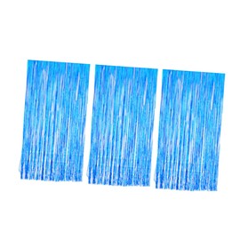 CAXUSD Foil Fringe Curtains for Party 3pcs Aluminum Foil Door Curtain 1x2m Wedding Decorations Backdrop
