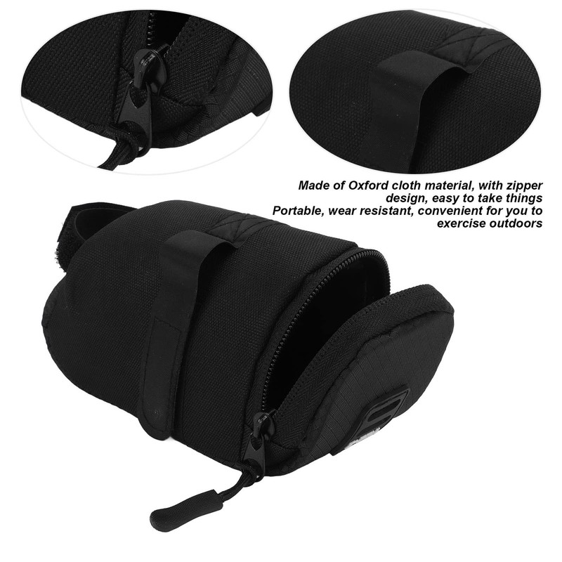 VGEBY Bicycle Saddle Bag Bicycle Black Oxford Fabric Saddle Bag