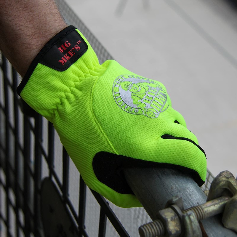 StoneBreaker Hi Viz Work Gloves, Medium