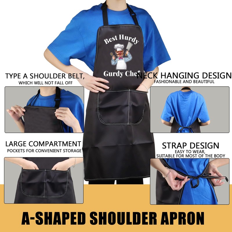 AKTAP Swedish Chef Gift Vert Der Ferk Apron With Pocket,