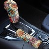 Bulopur Dahlia Floral Gear Shift Knob and Handbreak Covers Set