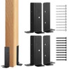 jojofuny 4pcs Fence Post Brackets Fit 1.5x1.5,2x2,2x4,4x4 Post, Carbon Steel