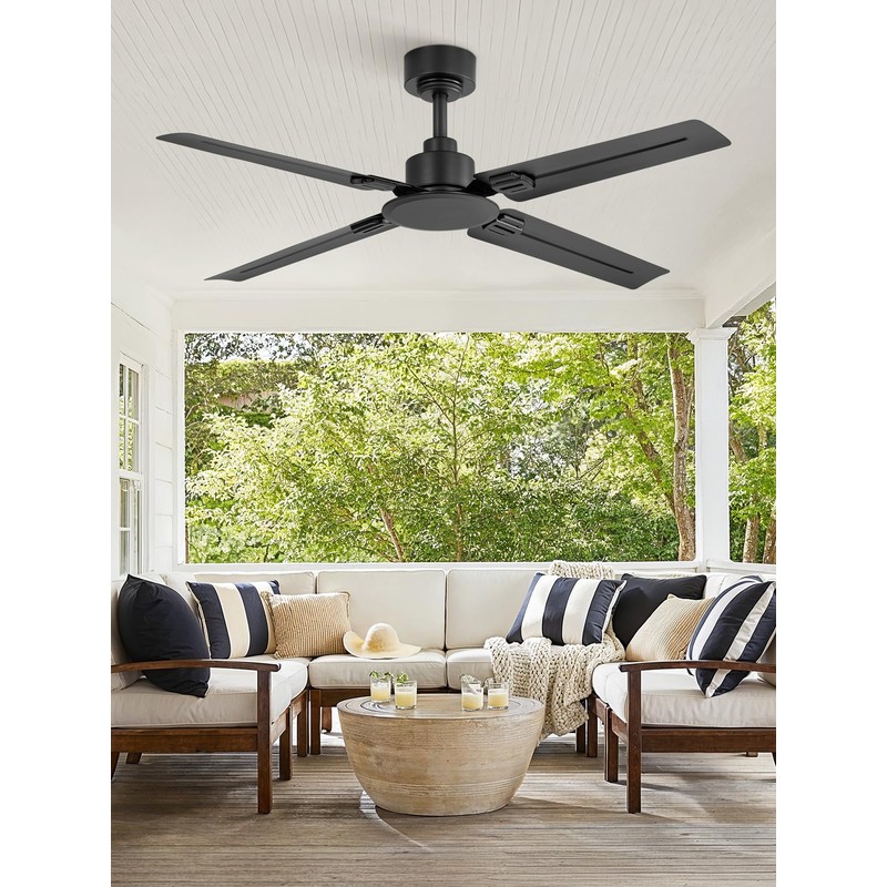 ZMISHIBO 48 Inch Ceiling Fan with Remote No Light, for