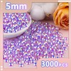 3000Pcs 5mm Resin Jelly Rhinestones with 3Pcs 10ml B7000 Jewelry