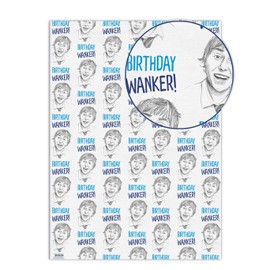 Brainbox Candy - 2 Sheets of Funny Rude 'W*nker' Birthday Wrapping Paper - Jay Inbetweeners Offensive Gift Wrap for Teenagers Him Her Men Women - Folded, Quality Wrap