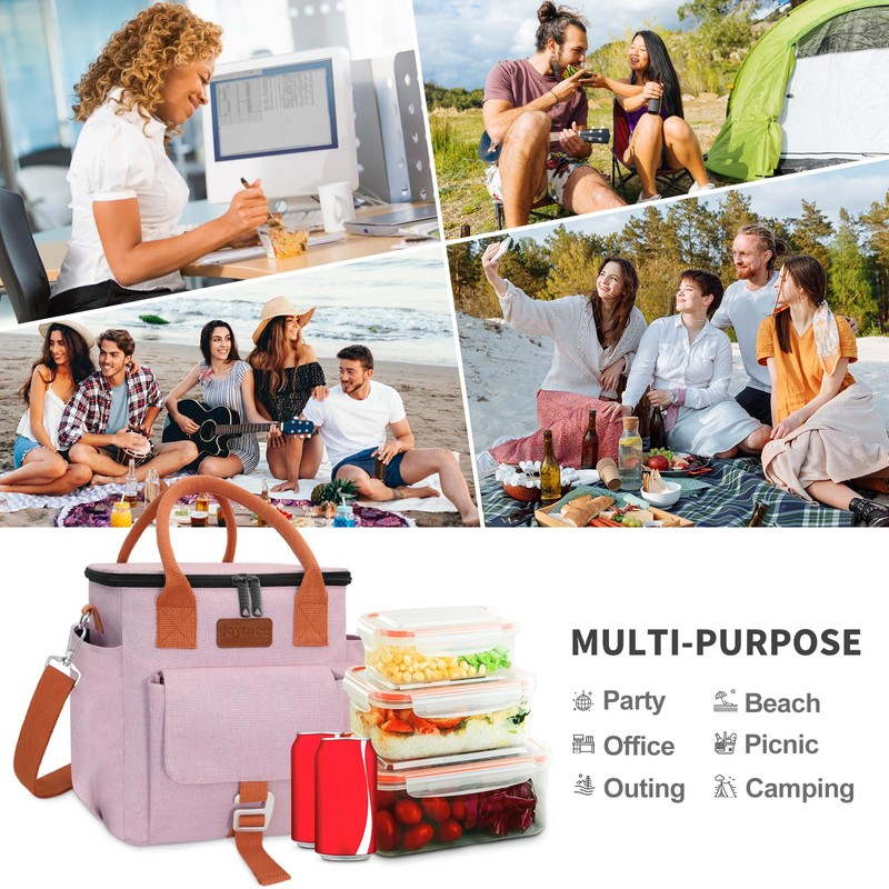 Joymee Insulated Lunch Bag for Women/Men, Waterproof Lunch Box for