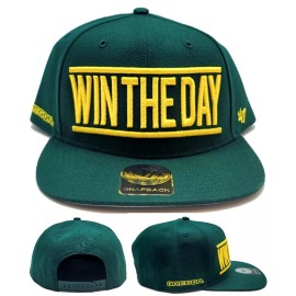 ’47 Oregon Ducks New '47 Win The Day Tagline Green Yellow Era Snapback Hat Cap