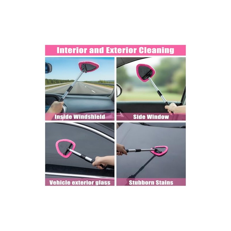 AUTODECO Windshield Cleaner Tool, 17Pcs Car Interior Detailing Kit, Detailing