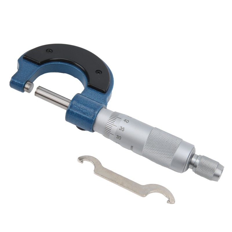 Micrometer 0‑25mm Scale Outside Diameter Carbon Steel Spiral Locking Measuring