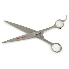 Dubl Duck Stainless Steel Small Pet Filipino Mercedes 88 Straight Shears with Large Finger Holes, 8-1/4-Inch