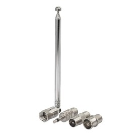 Superbat FM Telescopic Antenna Kit 75 Unbal F Type Connector DAB Radio Replacement Antenna for TV AM FM Radio Stereo Receiver Bose Wave etc.