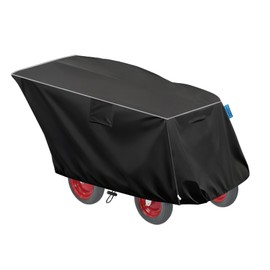 Cover Compatible with Angeles Bye Bye Buggy, 6 Passenger Seater Stroller Cover, Heavy Duty 600D Oxford Cloth, Waterproof & Dustproof, Black(Cover Only) (Black, 6 Passenger Cover)