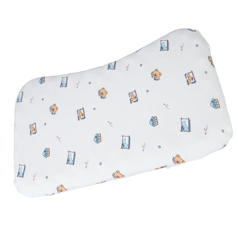 Baby Nursery Pillow Pure Cotton Cartoon Print Wave Single Layer