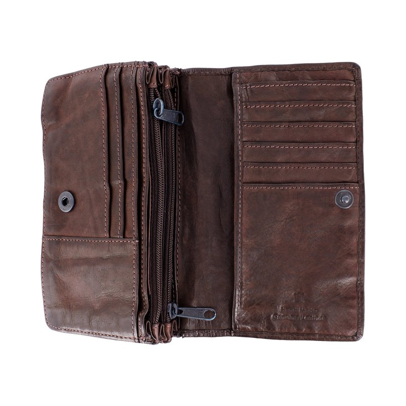 Bear Design Ladies Purse, Wallet CL782 washed leather Vintage Look