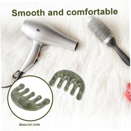 Massage Comb for Scalp Gua Sha Jade Jade Massage Comb Jade Comb for Scalp Combs Multifunctional Tool Guasha Massage Comb Hair Massage Wide Tooth Jade Comb Care Brush