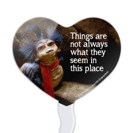 GRAPHICS & MORE Labyrinth The Worm Quote Thing are Not Always What They Seem in This Place Heart Love Cupcake Picks Toppers Decoration Set of 6