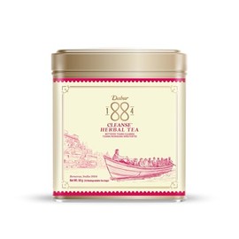 Dabur 1884 Cleanse Herbal Tea | 20 Biodegradable Tea Bags (50g) | 100% Natural Ingredients | Recyclable Aluminium Tin | Detoxification, Stress Relief | Perfect for Gifting