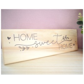 Home Sweet Home Wall or Shelf Sign. Solid Wood Plaque. Wooden Decor. New Home Ornament. Homeowner Gift