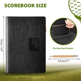 GLORIEROO Set for Dad Includes Golf Scorecard Book, Bag Tag with 5 Tees & Golf Club-Shaped Pen - Funny Birthday Present from Daughter, Son or Kids,Best Dad by Par