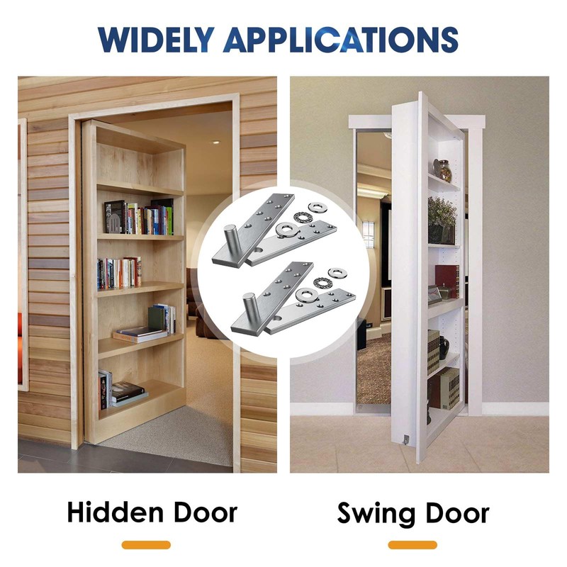 SKMYL Door Pivot Hinges,Invisible Hinge System with Ball Catch Hardware