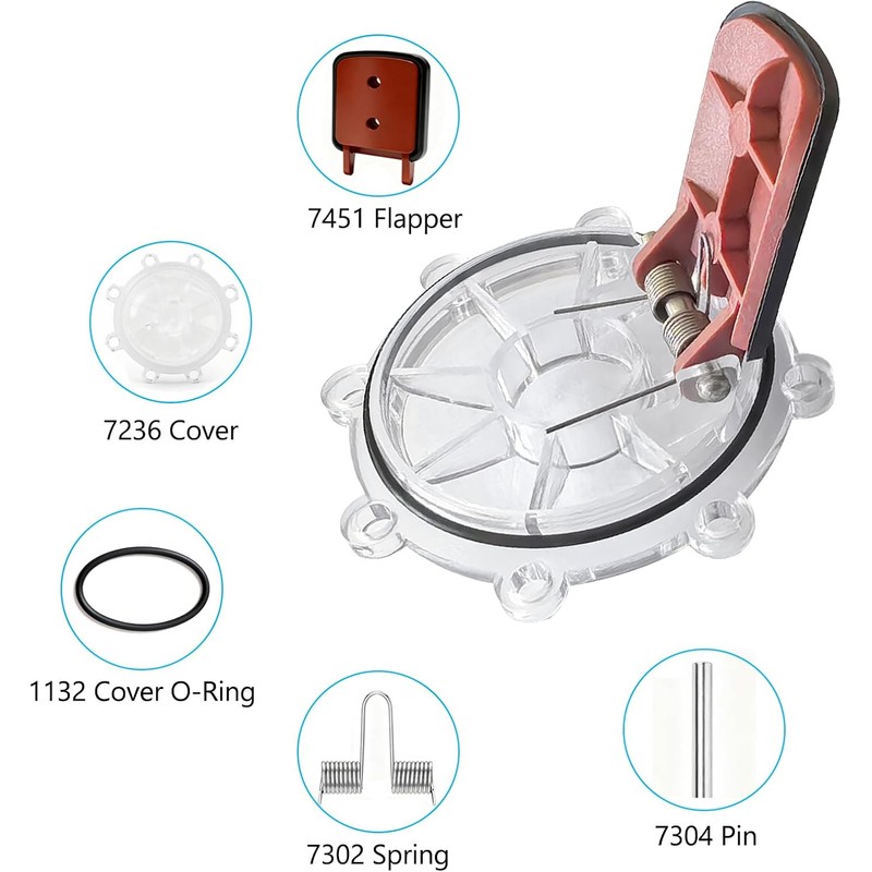 Pool 7056 Check Valve Cover with Flapper Assembly for Jandy