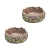 HugeDE 2 Pcs Resin Reptile Water Dishes - Large Reptile
