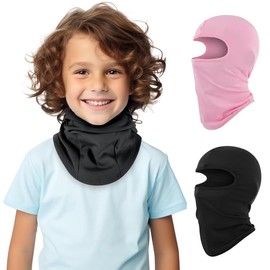 Kids Lightweight Balaclava Face Mask - Boys Girls Sun Protection Windproof Full Face Head Mask for Skiing Cycling