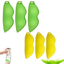 Bean Bottle Cleaning Sponge, Set of 6, Plastic Bottle Wash Beans, Narrow Mouth Inner Cleaning Cup Scruber, Pea Shaped Water Bottle Brush for Interior Cleaning, Reusable Bean Bottle Cleaning Sponge
